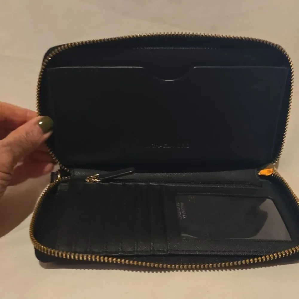 Michael Kors Black Wallet with Gold Logo